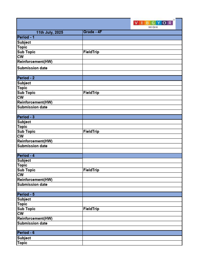 Grade 4F Daily Lesson Plan | PDF