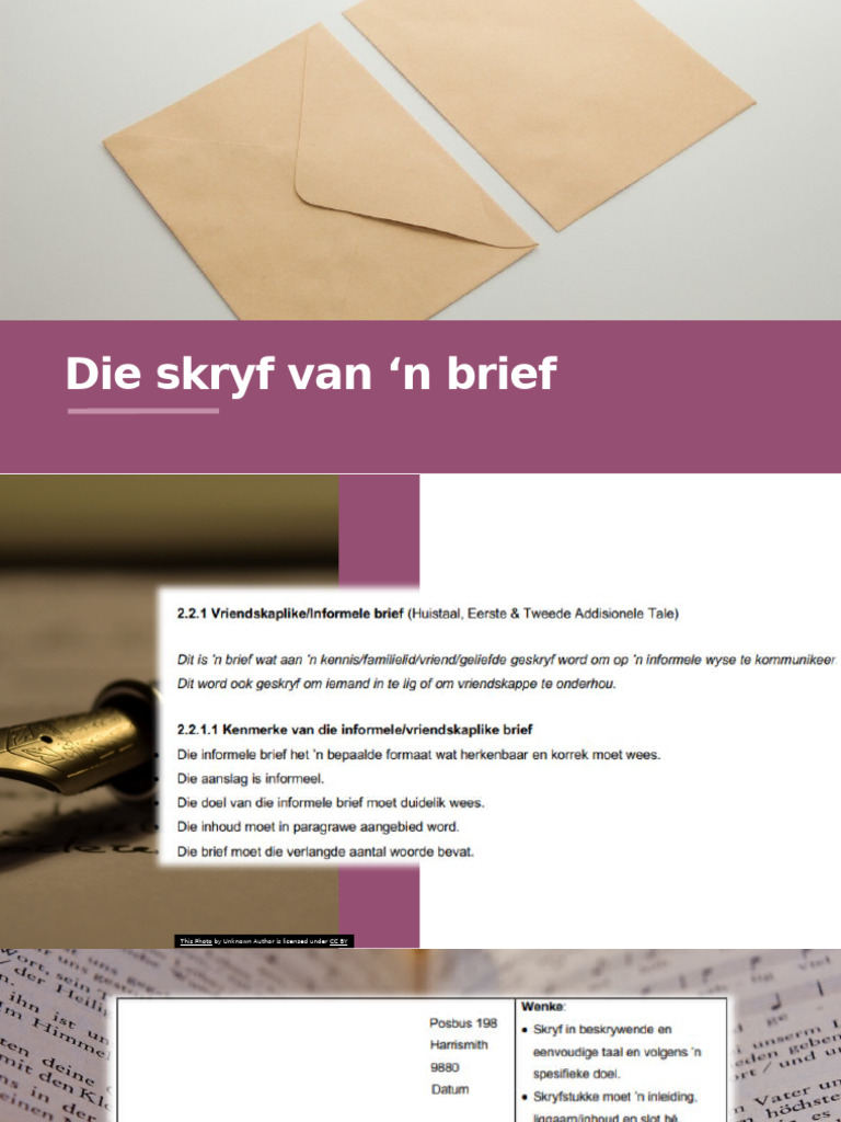 Die Skryf Van N Brief | PDF