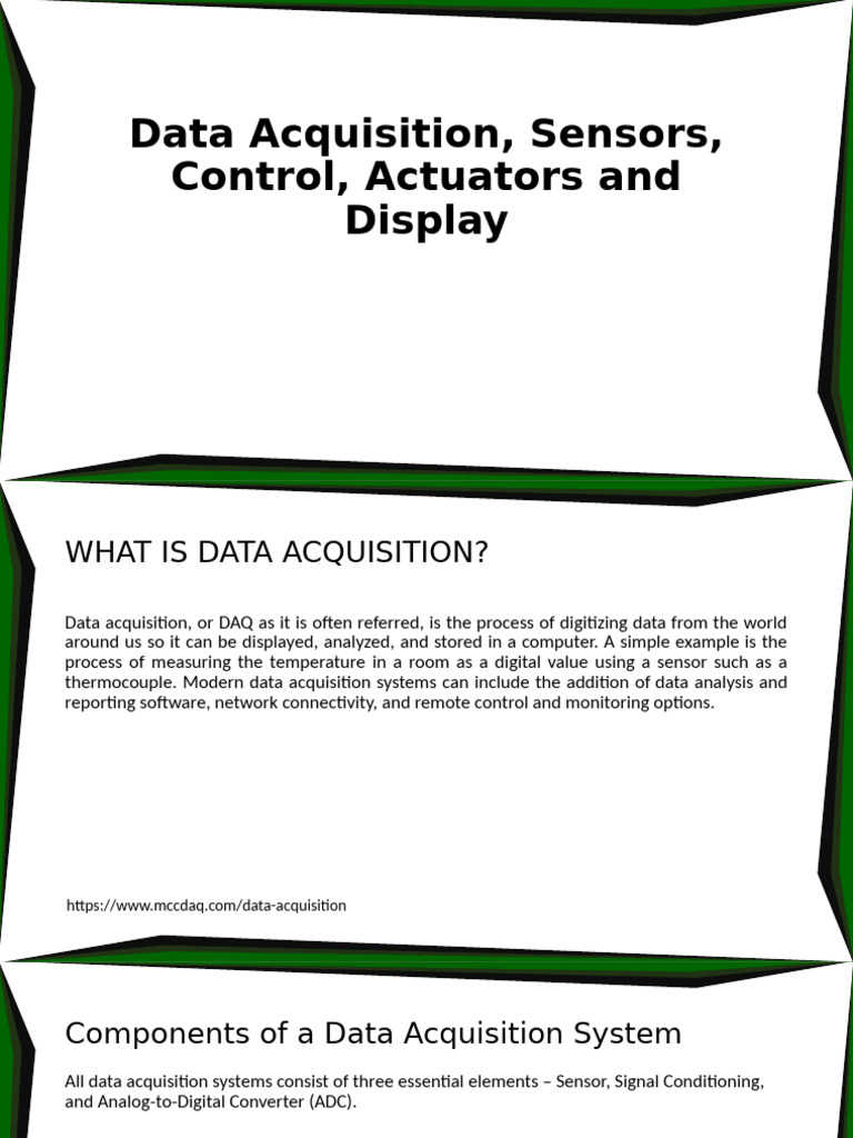 Data Acquisition Systems Explained | PDF | Analog To Digital Converter ...