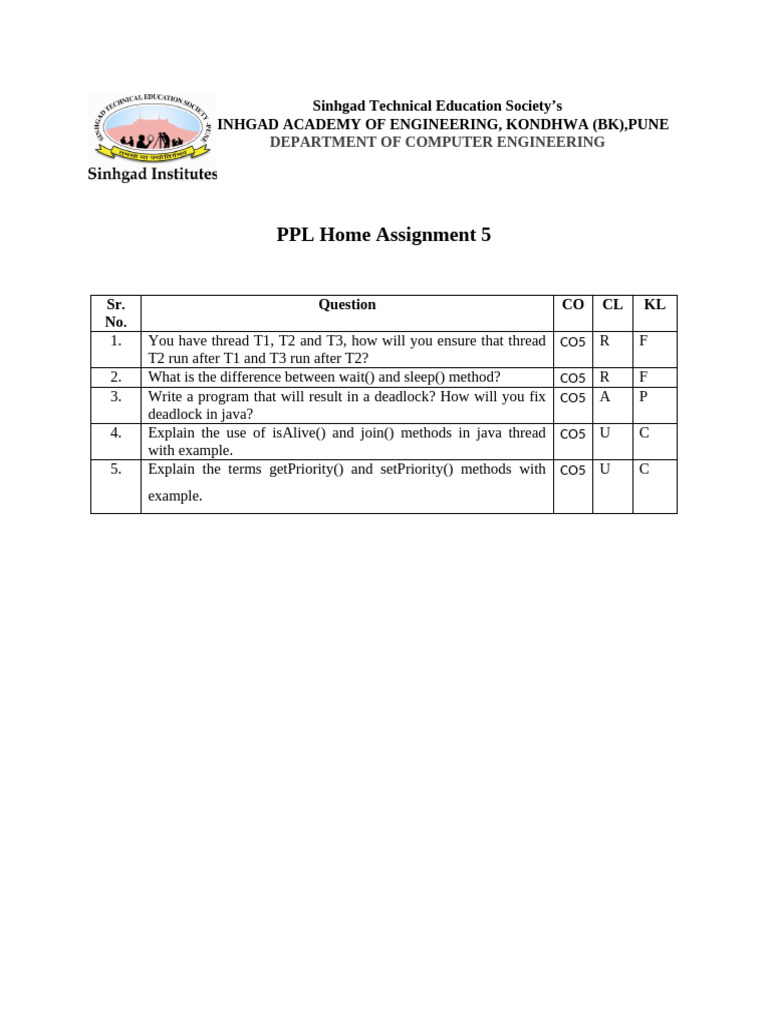 PPL Assignment 5 | PDF