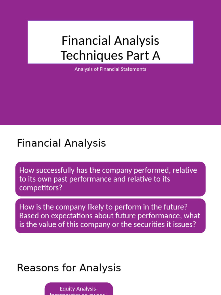 Financial Statement Analysis Techniques | PDF | Market Liquidity | Revenue