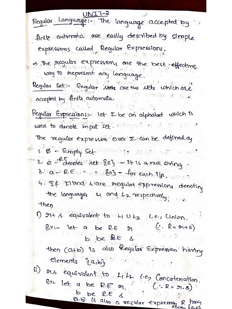 FLAT Unit-2 Hand Written Notes | PDF