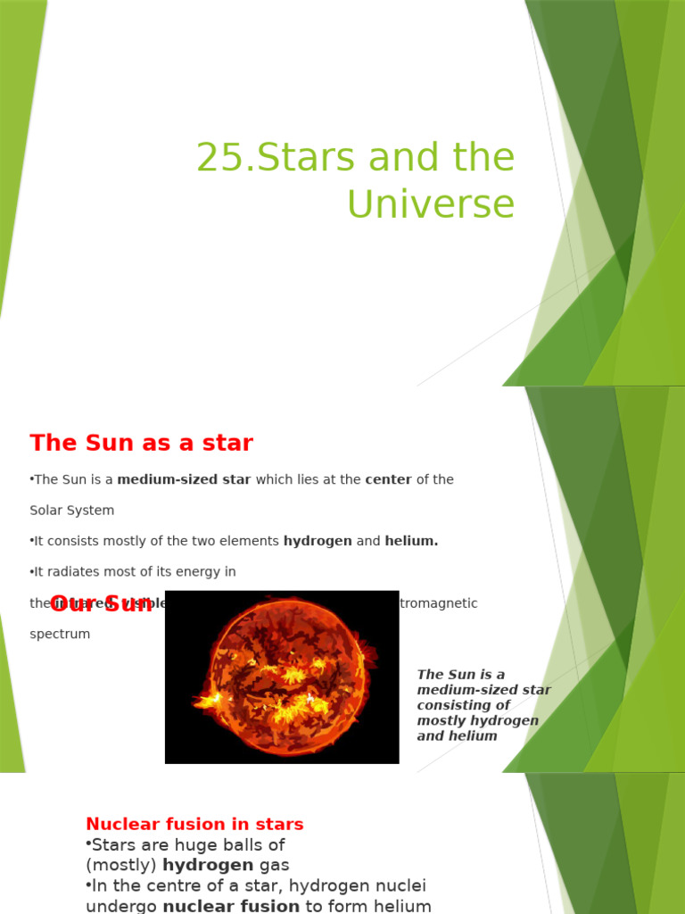 Stars and The Universe | PDF | Stars | Redshift