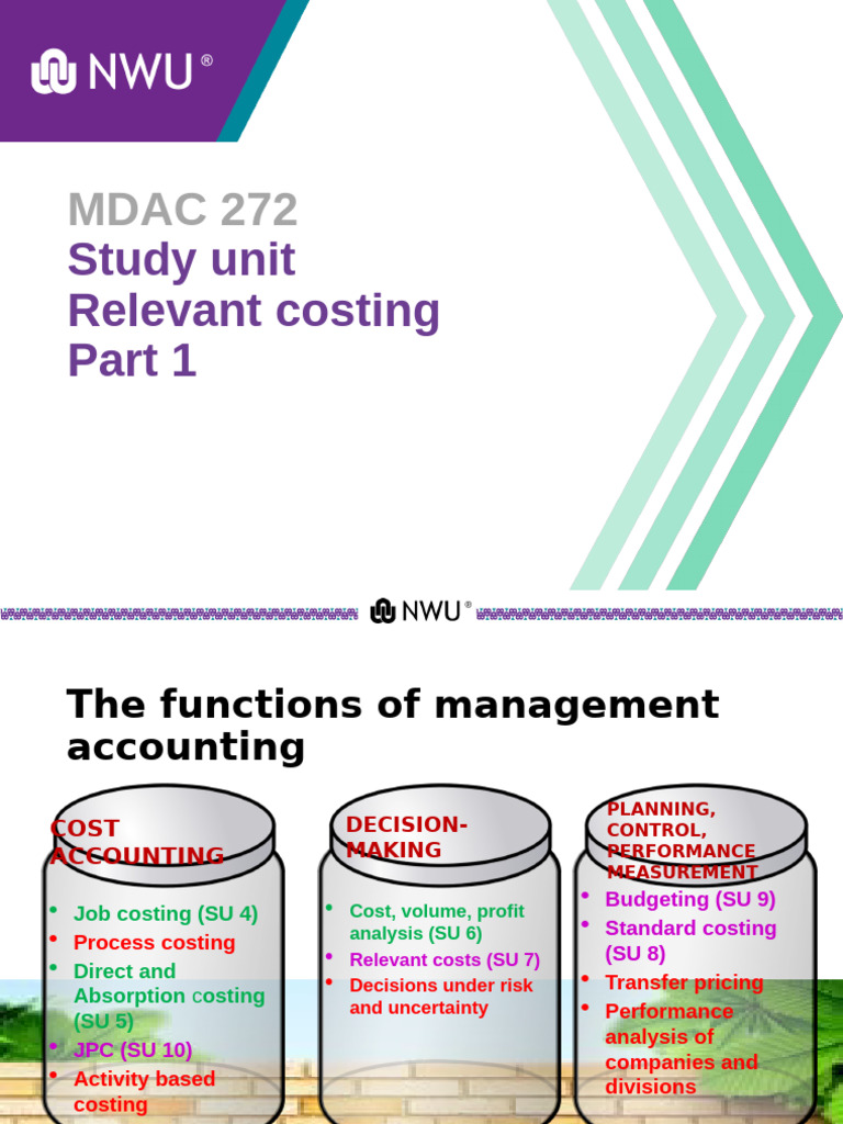SU7 Relevant Costing Lecture 1 | PDF | Cost | Pricing