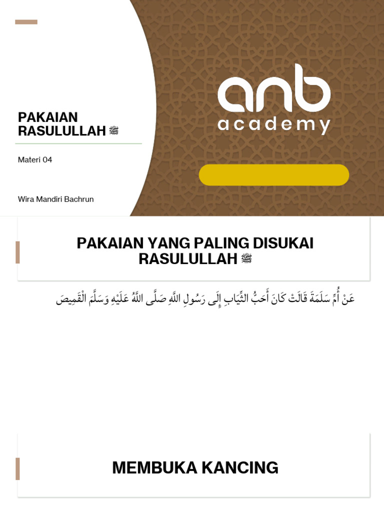Pakaian Favorit Rasulullah ﷺ | PDF