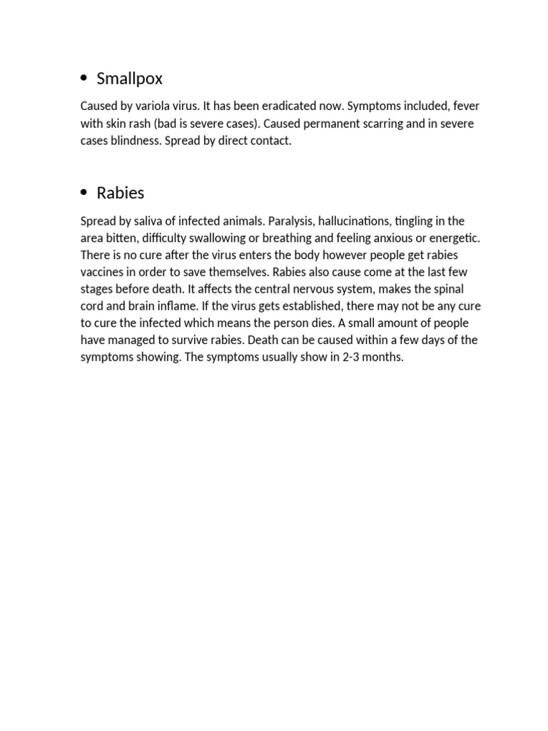 Smallpox Overview and Prevention | PDF