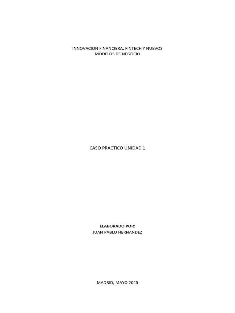 Innovación Financiera: Lean Canvas en Fintech | PDF