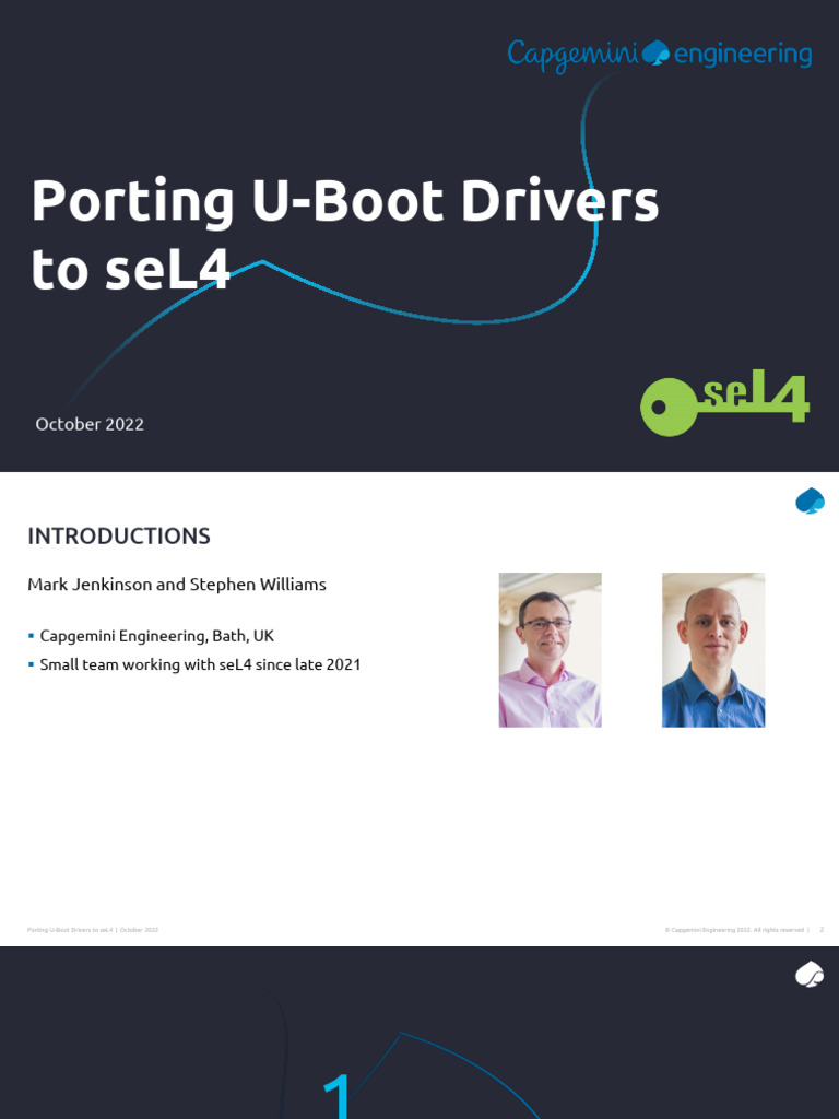 d1 10 Porting U-Boot Drivers To Sel4 Mark Jenkinson & Stephen Williams ...