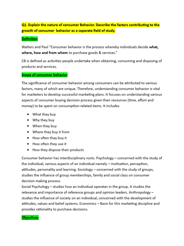 Understanding Consumer Behavior Factors | PDF | Consumer Behaviour ...