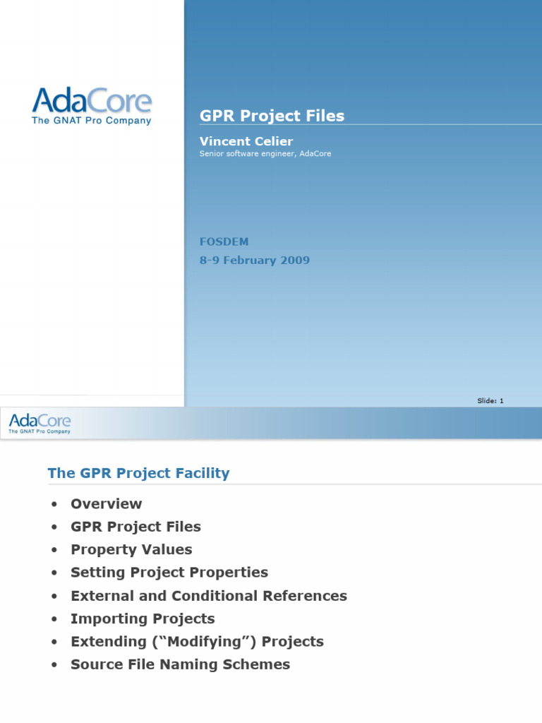 02a Gnat Project Facility | PDF | Command Line Interface | Computer File