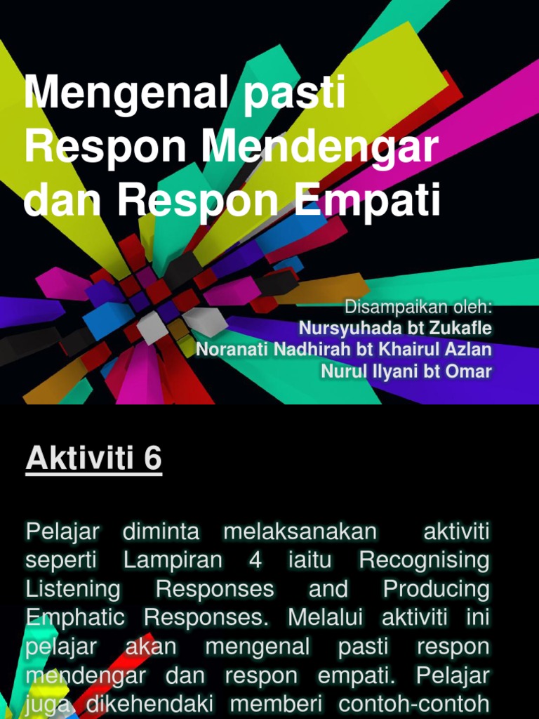 Respon Empati dan Mendengar Aktif | PDF