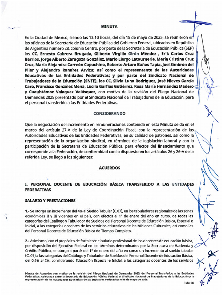 Minuta Personal Transferido 2025 | PDF