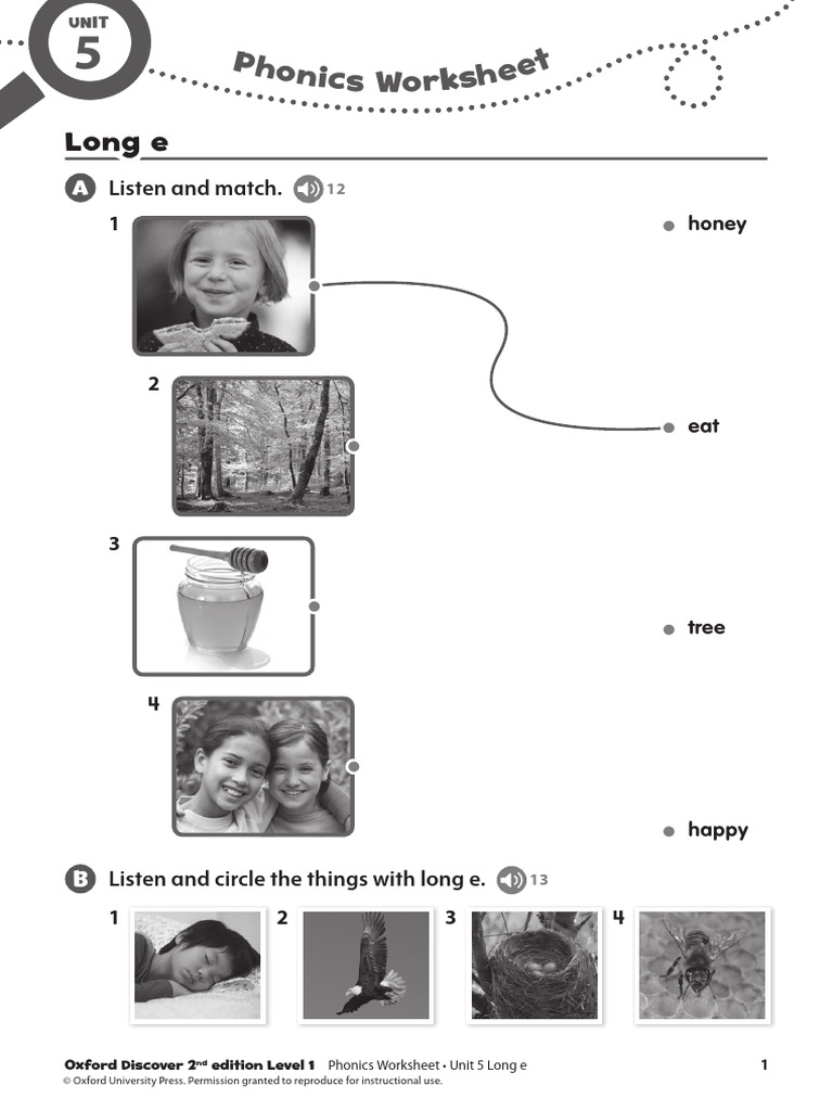 OD2e L1 Phonics WS Unit 5 | PDF | Phonics | Learning To Read