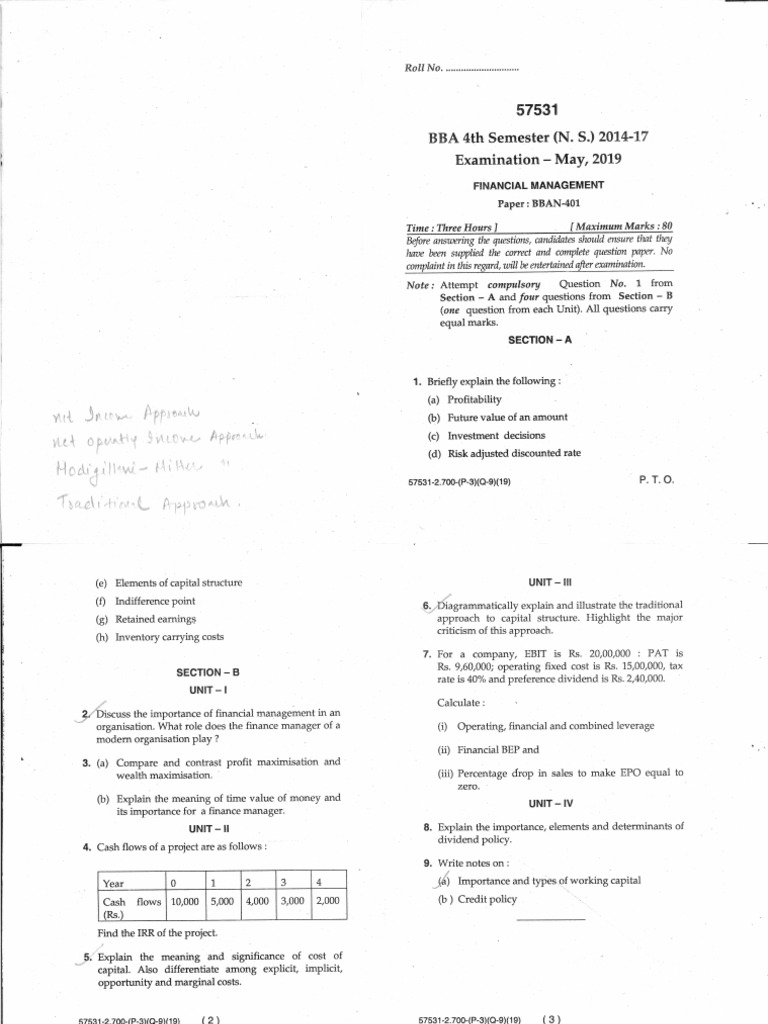 BBA 4th 2019 | PDF