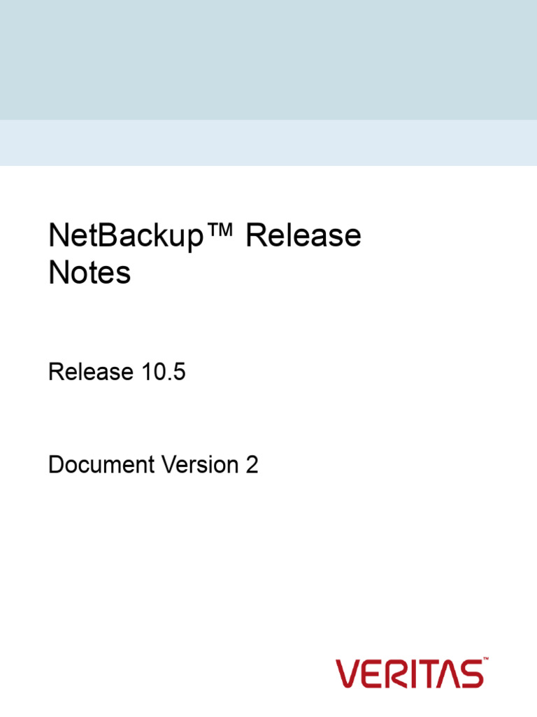 NetBackup 10.5 Release Notes | PDF | Cloud Computing | Computer Cluster