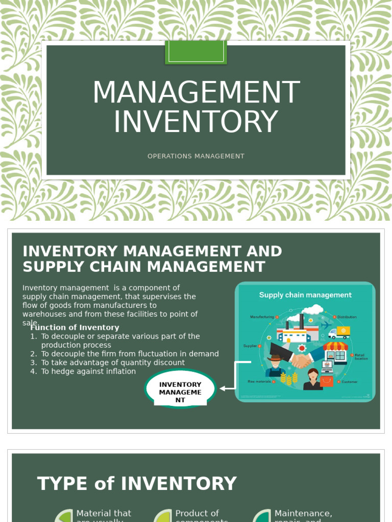 Management Inventory | PDF | Inventory | Management Accounting