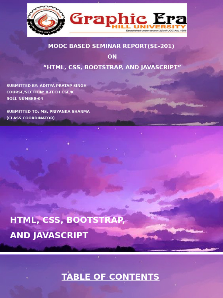 HTML, CSS, Bootstrap & JavaScript Overview | PDF | Bootstrap (Front End ...