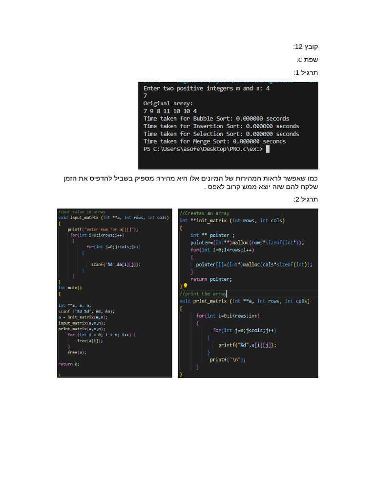 שפת C קובץ 12 | PDF
