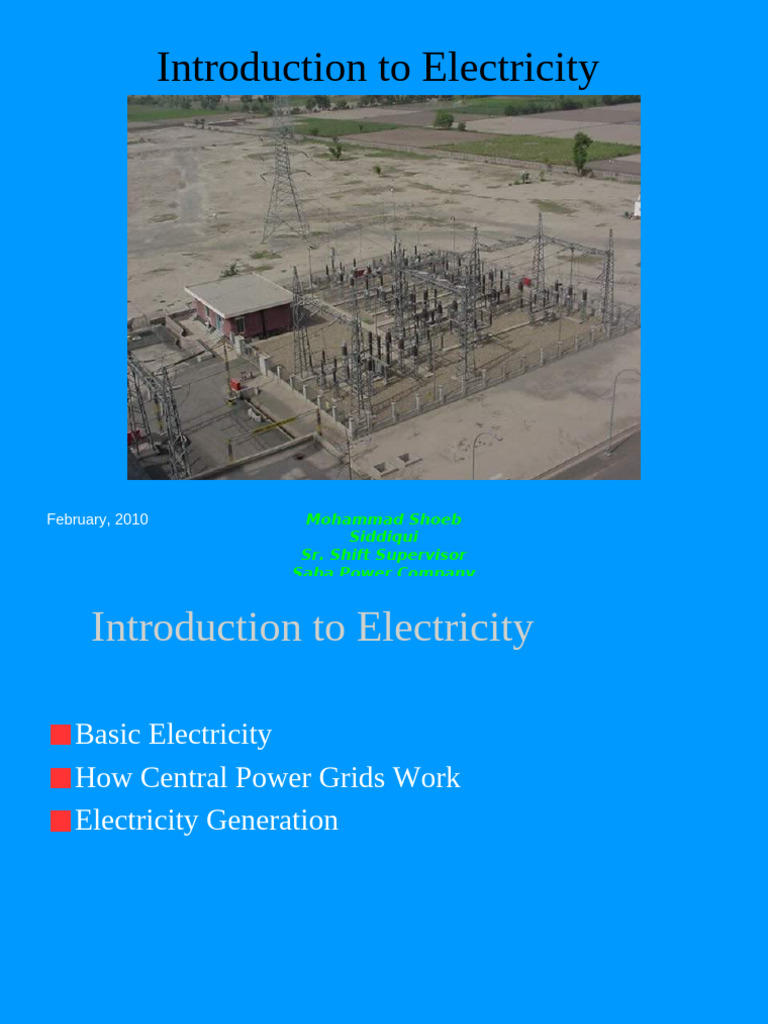 Introduction of Electricity | PDF | Electric Power Distribution ...