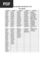 2026 Spelling Bee List 251021 | PDF