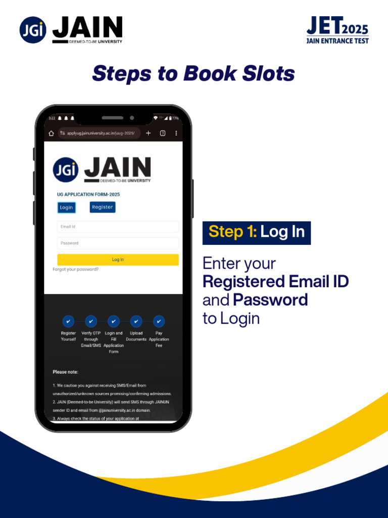 How to Book JET Test Slots Online | PDF