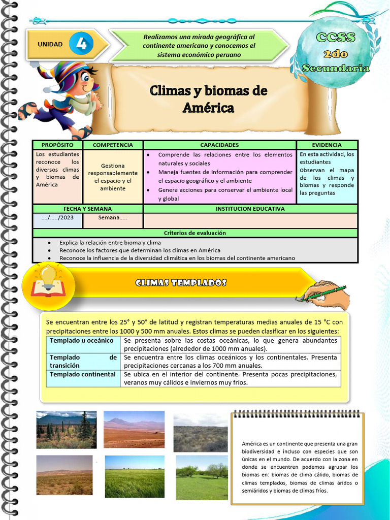 Diversidad Climática y Biomas en América | PDF | Clima | Clima templado