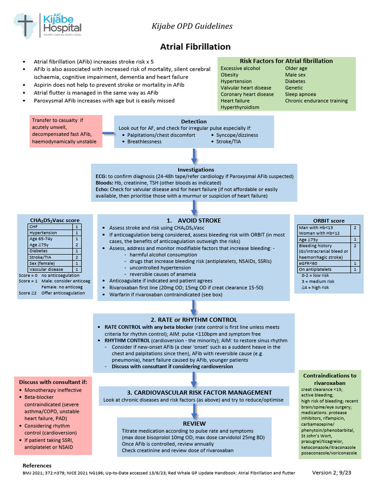 Atrial Fibrillation Management Guidelines | PDF | Heart Failure ...