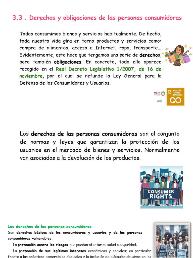 Derechos y Deberes de Los Consumidores | PDF | Los consumidores ...