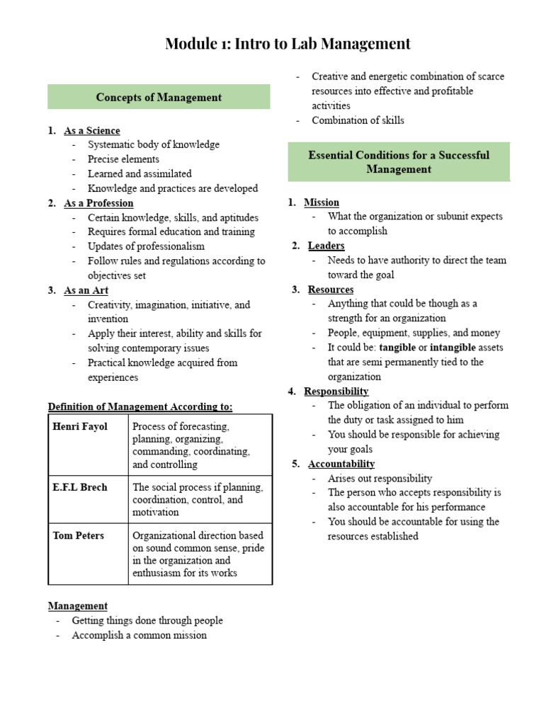 Lab Management: Key Concepts and Skills | PDF | Power (Social And ...