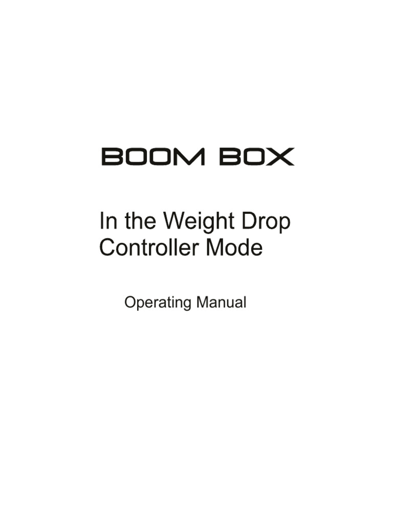 Boom Box Weight Drop System Guide | PDF | Radio | Electrical Engineering