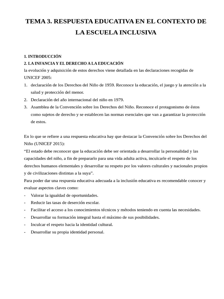 Inclusión Educativa y Diseño Universal de Aprendizaje | PDF | Plan de ...