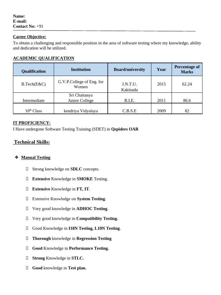 SQL Tester Resume Overview | PDF | Sql | Microsoft Sql Server
