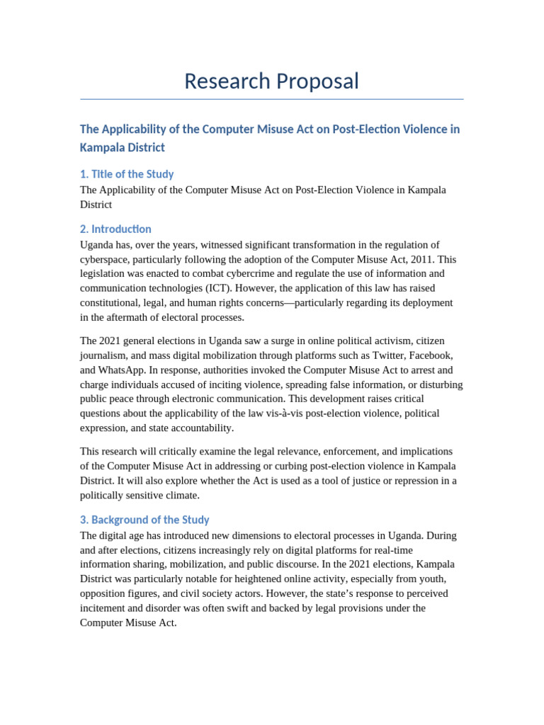 Computer Misuse Act and Election Violence | PDF | Freedom Of Speech ...