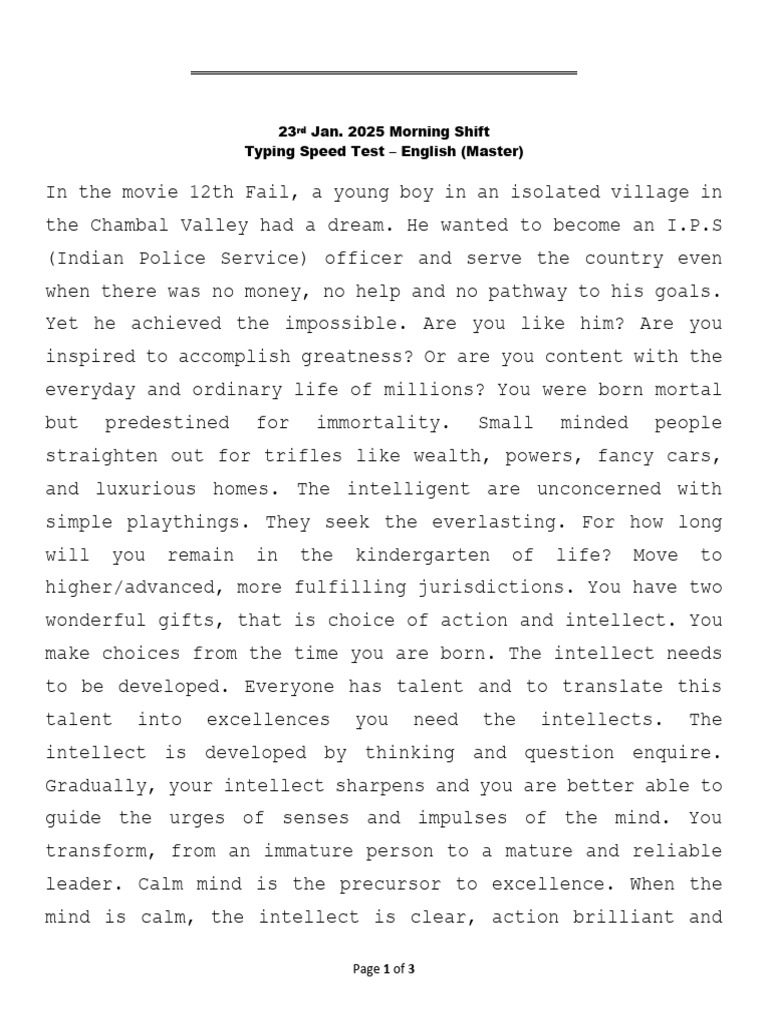 LDC Type Test (English) Master | PDF