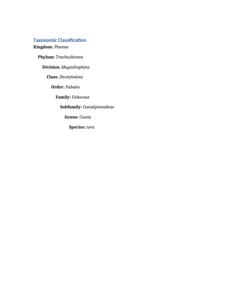 Taxonomic Classification | PDF