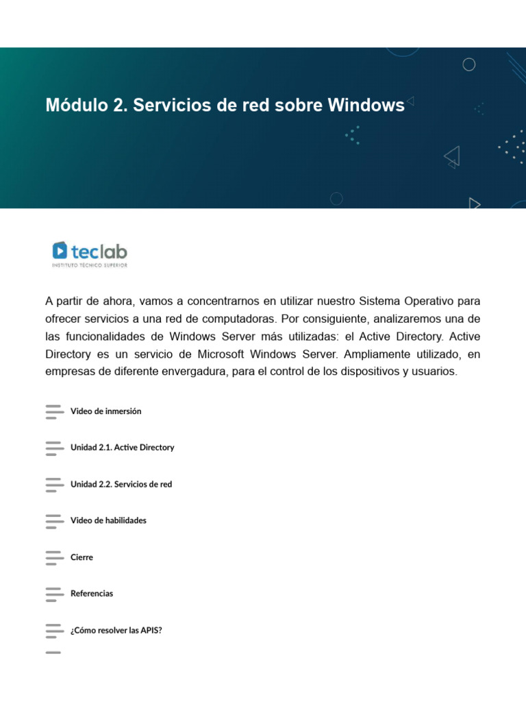 Guía de Active Directory en Windows Server | PDF | Protocolo de ...