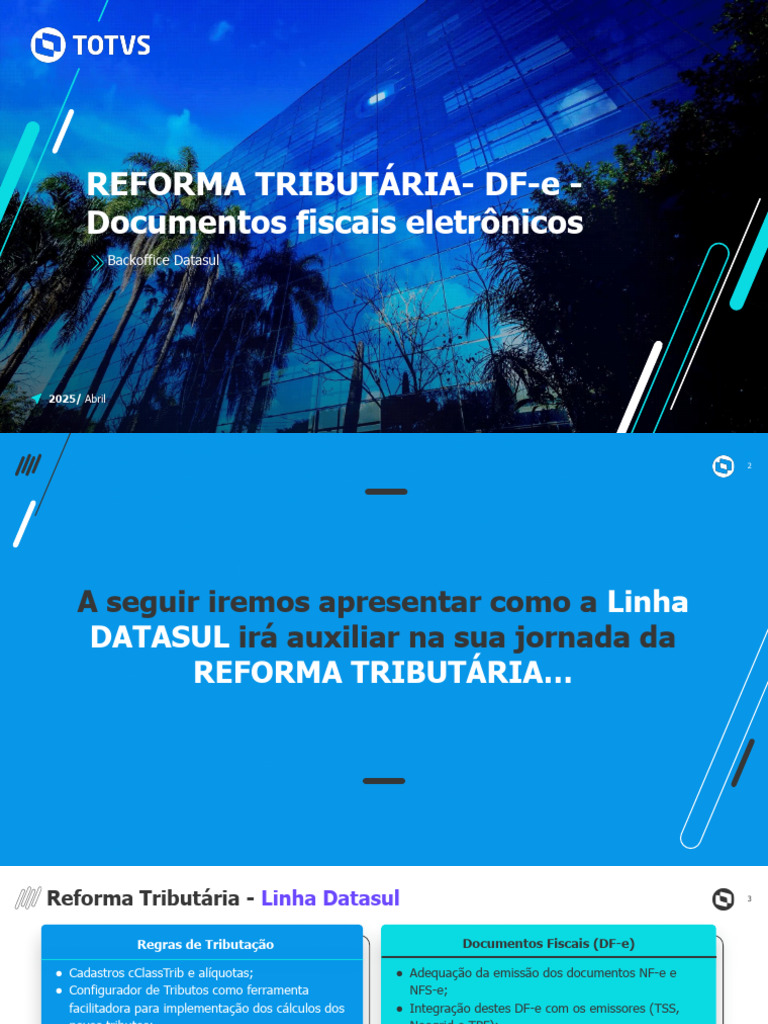 Reforma Tributária na Linha Datasul | PDF | Impostos | Recibo