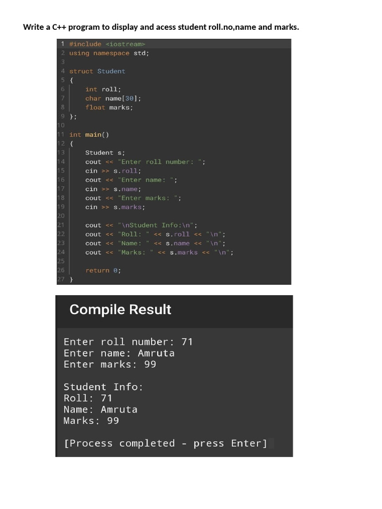 C++ Programs for Student Data and Geometry | PDF