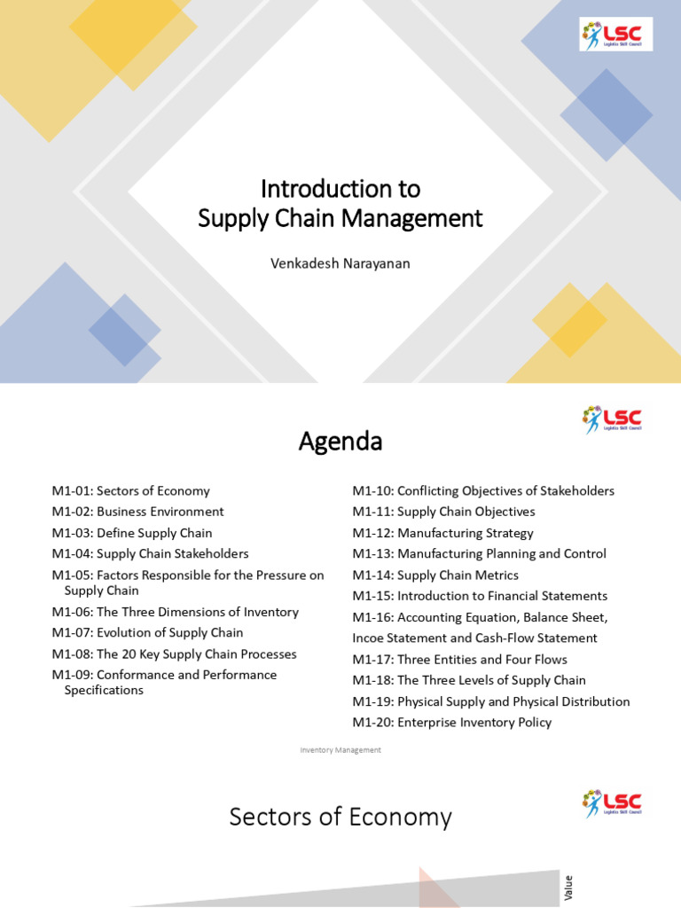 Supply Chain Management Overview Guide | PDF | Supply Chain | Inventory