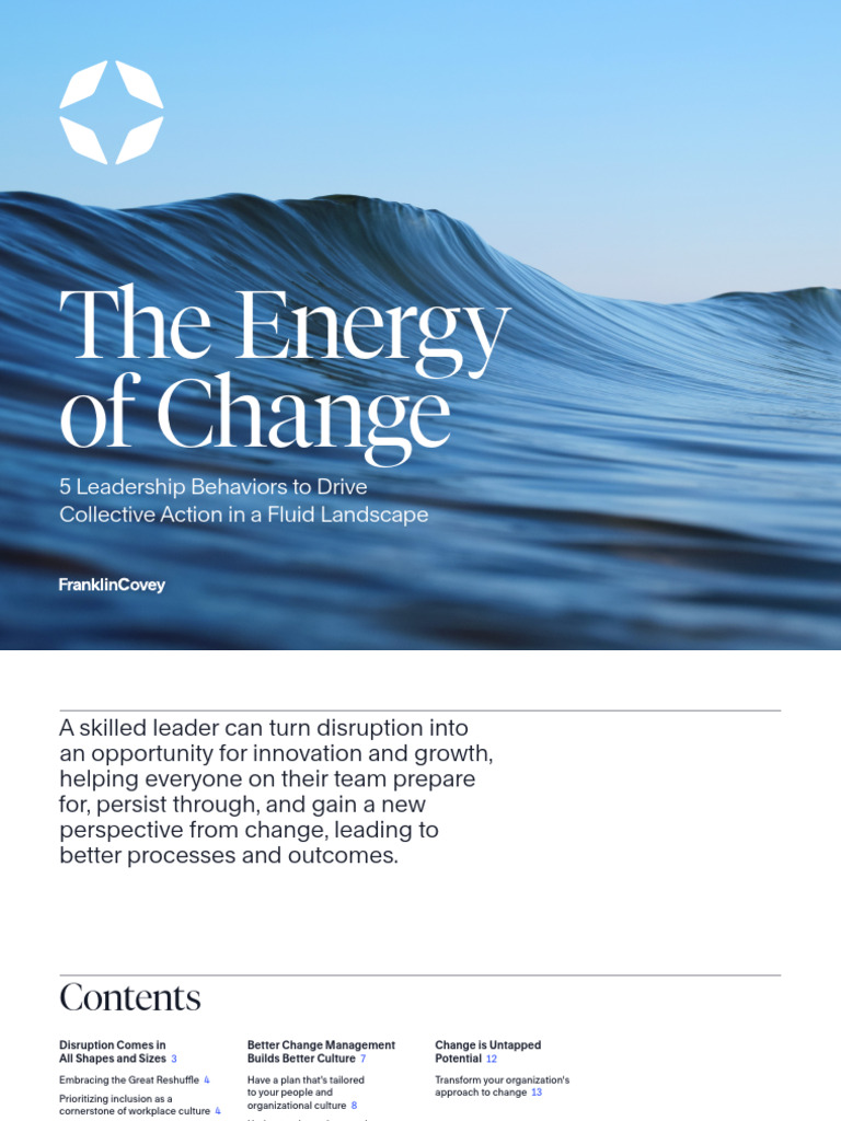Leadership Actions for Change Management | PDF | Employee Retention ...