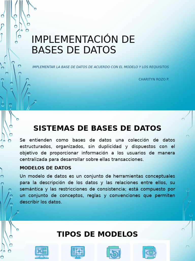 Implementación de Bases de Datos | PDF | Bases de datos | Mi sql