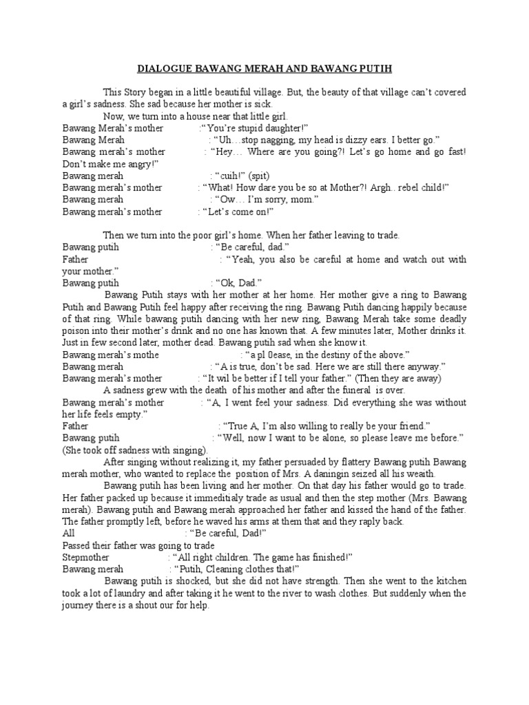 Bawang Putih Bawang Merah DIALOGUE