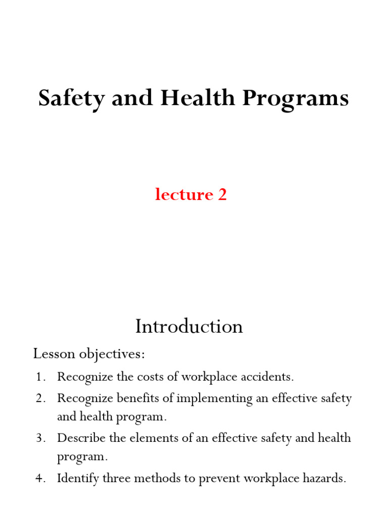 General Industry Safety Program Guide | PDF | Occupational Safety And ...