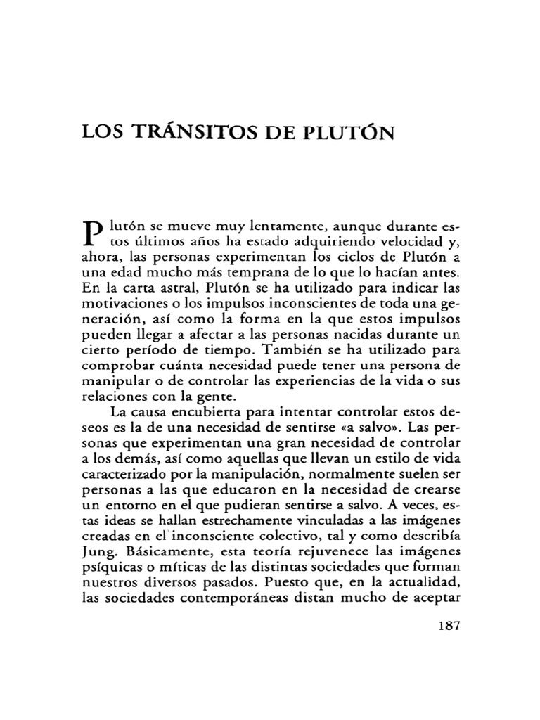 Transitos de Pluton en La Carta Natal | PDF