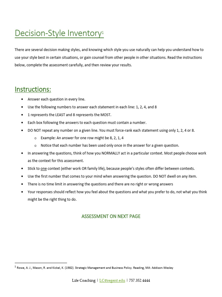 Understanding Decision-Making Styles | PDF | Decision Making | Learning