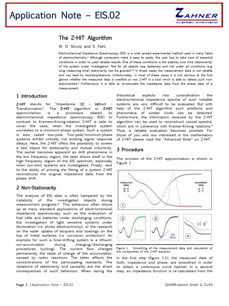 Z-HIT Algorithm for EIS Analysis | PDF | Frequency | Applied And ...