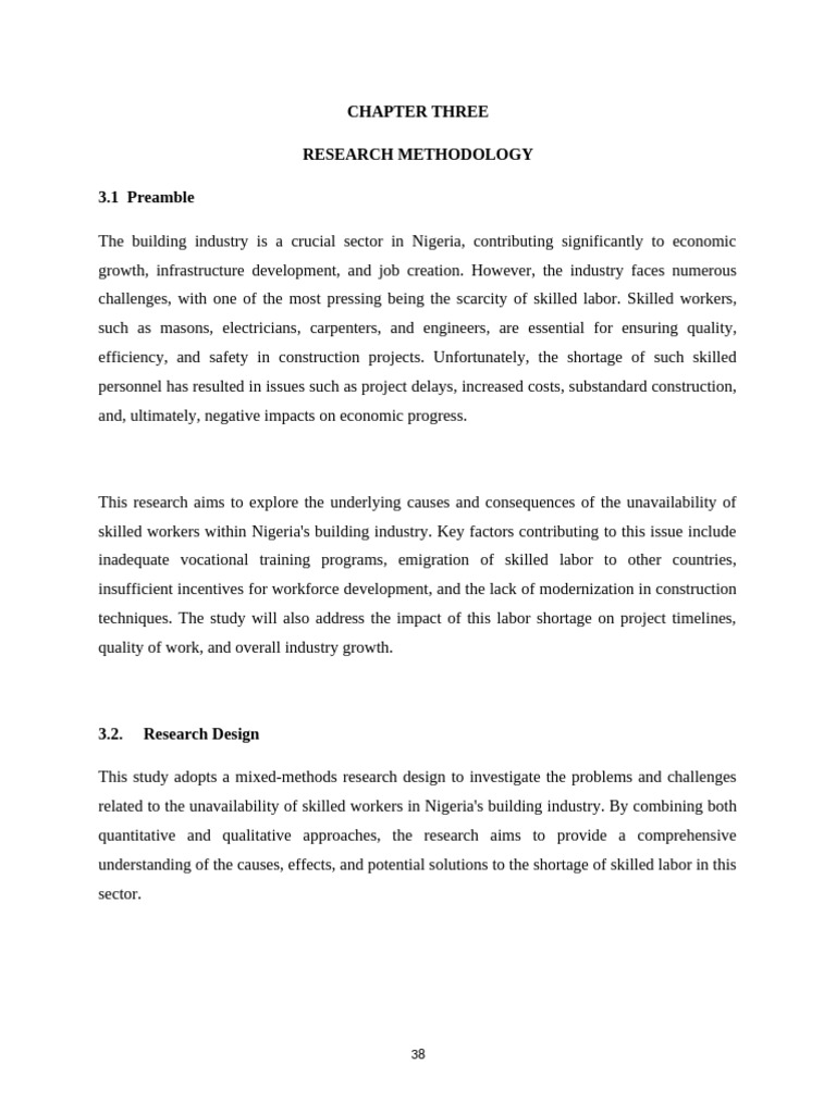 Skilled Labor Shortage in Nigeria's Construction | PDF | Sample Size ...