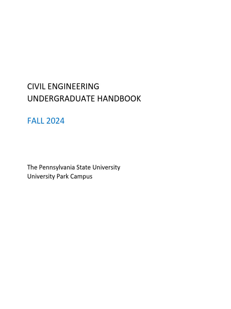 Penn State Civil Engineering Handbook 2024 | PDF | Geographic ...