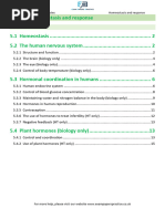 IGCSE Biology: Coordination & Response Notes | PDF