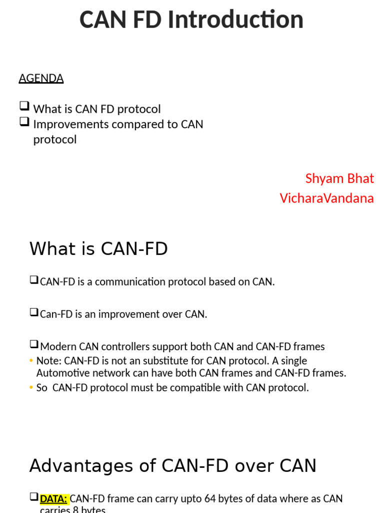 Understanding CAN FD Protocol Basics | PDF
